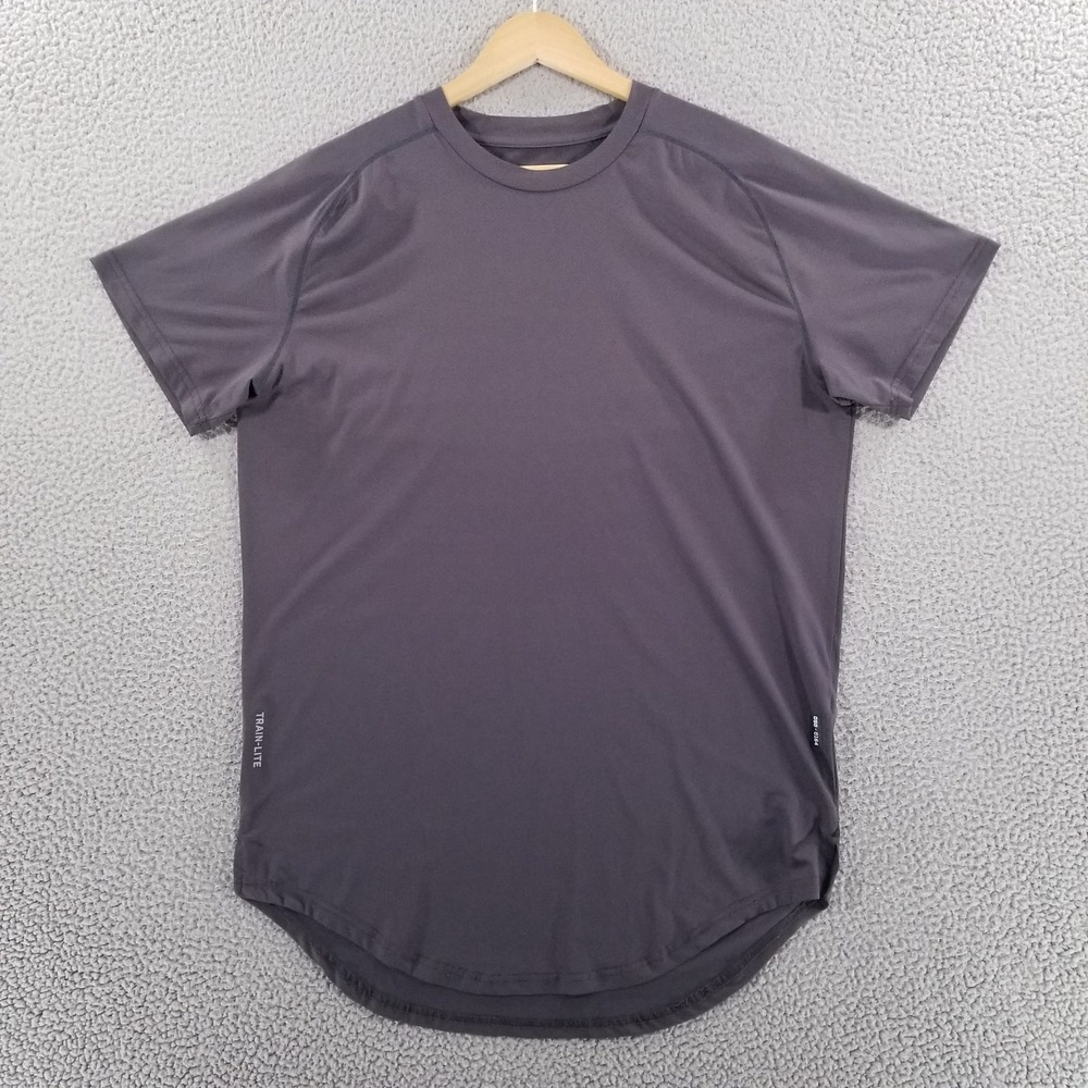 ASRV T-Shirt Mens Large Gray Train-Lite Gym Training Performance Raglan Athletic